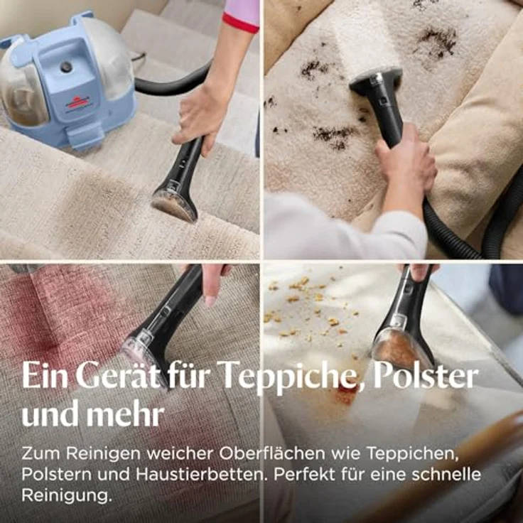 Bissell SpotClean Mini Select, Wasch-Sauger mit Dual-Tank, 327 W, beutellos, 12.5 kPa, zur Fleckenreinigung auf Teppich, Polster, Autositz – Bild 3