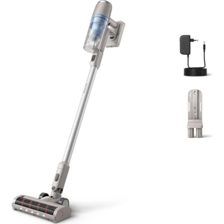 PHILIPS Kabelloser Stielstaubsauger XC2011/01, 21,6-Volt-Akku, bis zu 40 Minuten Betriebsdauer, LED-Düse, 3-Stufen-Filtersystem – Bild 1
