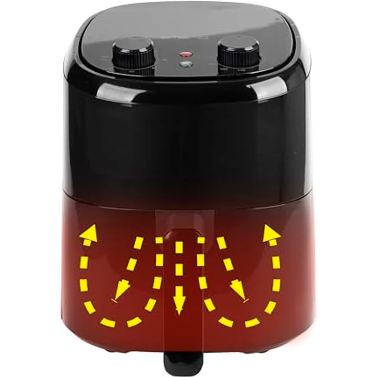 Emerio Heißluftfritteuse AirFryer | 2.2L Volumen für 1 Person oder als Zweitgerät | Frittieren mit heißer Luft ohne Öl | gesünderes Frittieren | Cool Touch | BPA frei | schnelle Aufheizung | 1000W – Bild 3