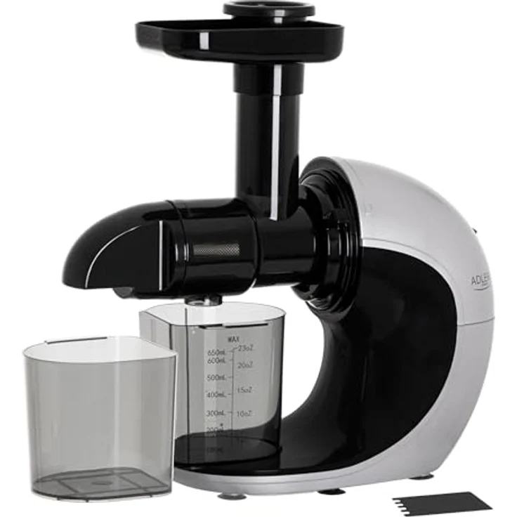 Adler AD 4131 Slow-speed juicer 3in1 - Meat mincer, Juicer, Vegetable grater, Stainless Steel, Entsafter, Silber – Bild 2