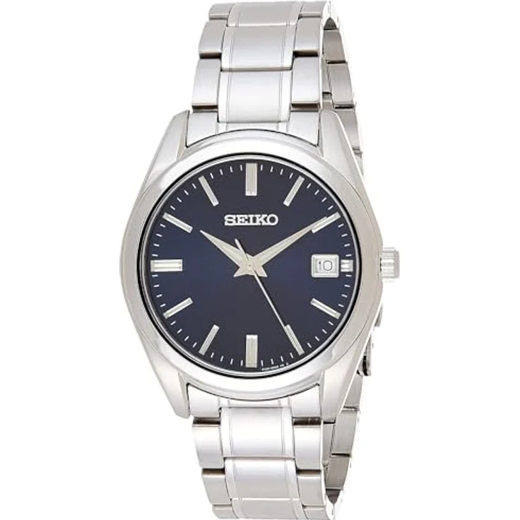 Seiko Quarz SUR309P1 Herrenarmbanduhr, Analoguhr, 40 mm, silber, bau – Bild 2