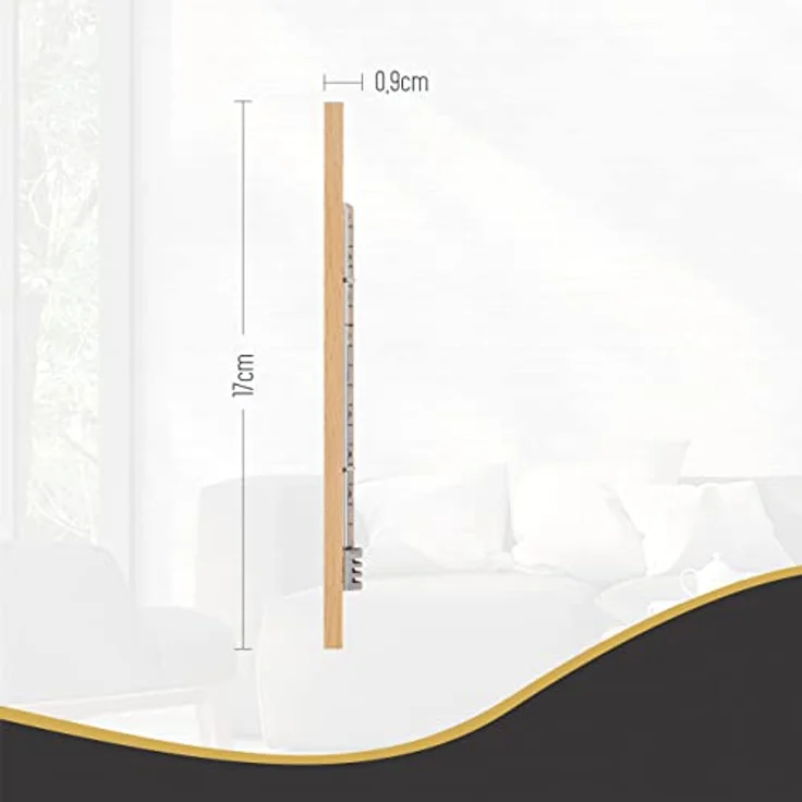Lantelme® 3 Stück Zimmerthermometer analoges Holz Thermometer aus deutscher Herstellung Buchenholz auch für Außen und Innen (3) – Bild 3