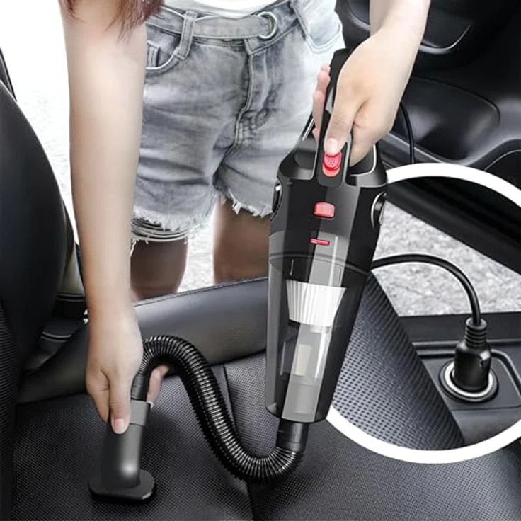 Retoo 120W Handstaubsauger Auto, tragbarer Autostaubsauger mit 4200 Pascal Saugkraft, schwarz – Bild 5