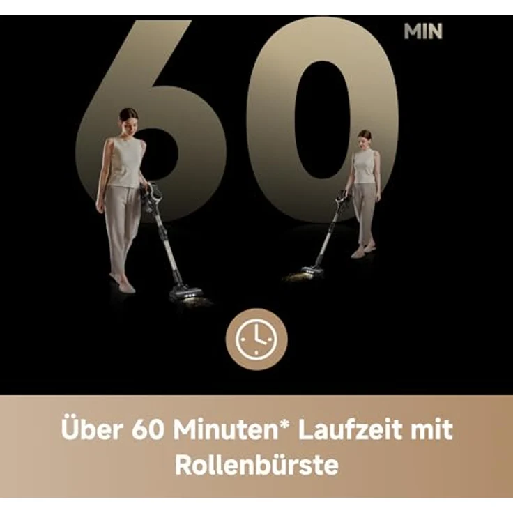 MOVA S2 Stielsauger, Akkubetrieb mit 460 Watt, 25.000 Pa Saugkraft, 60 Minuten Akkulaufzeit, 5-stufiges Filtersystem und integriertes LED-Display – Bild 7