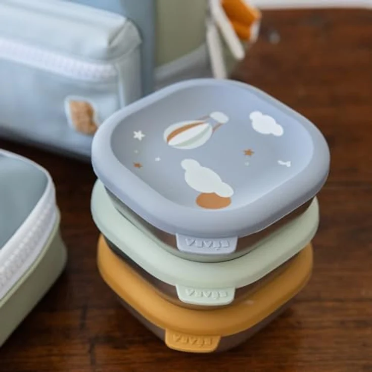 BÉABA, 3er-Set Edelstahlbehälter für Babys,Pürees und Snacks, auslaufsicher, bruchsicher, mikrowellen- & gefriergeeignet, BPA-frei, geruchsneutral, langlebige Aufbewahrungsdosen, 250 ml, Adventure – Bild 6