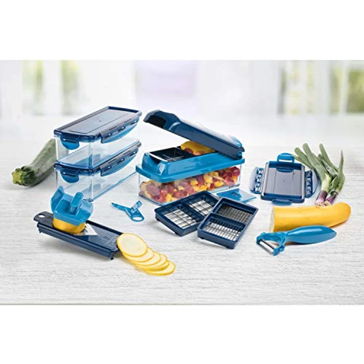 Nicer Dicer Smart, Set 14-tlg. : Blau – Bild 8