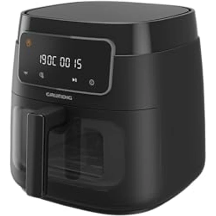 Grundig FRY 7320 Heißluftfritteuse, 7,6 l Kapazität, 1750 W, Touch-Display, großes Sichtfenster, Temperatur- und Zeiteinstellung, Antihaftbeschichtung, spülmaschinengeeigneter Korb, Schwarz – Bild 4