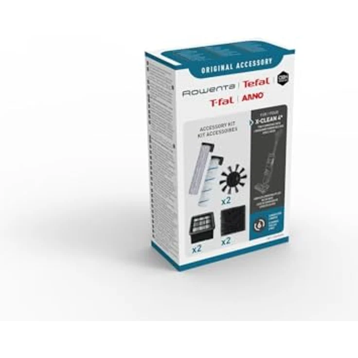 Rowenta X-Clean 4 Zubehörset, 2 Walzen und Ersatzteile für effizientes Saugen und Wischen, kompatibel mit X-Clean 4 Saugwischer, ZR335A01 – Bild 1