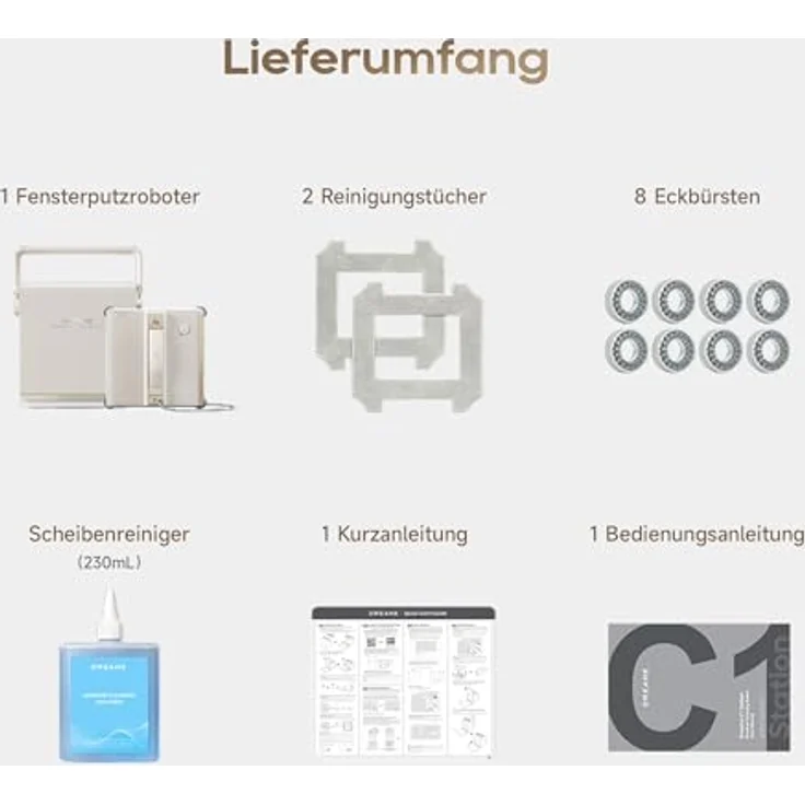 Dreame Fensterputzroboter C1 Station, intelligente KI-Routenplanung, 5.500 Pa Saugkraft, Dual-Spray-Technologie, mobile All-in-One-Station – Bild 9