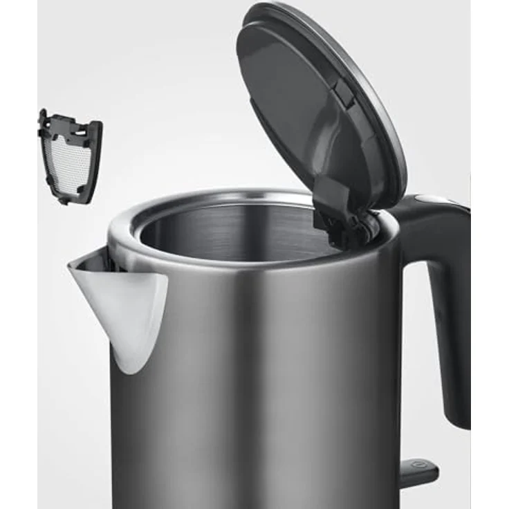 Severin WK 9342 Wasserkocher, 1 Liter, kabellos mit 2400 Watt Heizleistung, schwarz – Bild 2