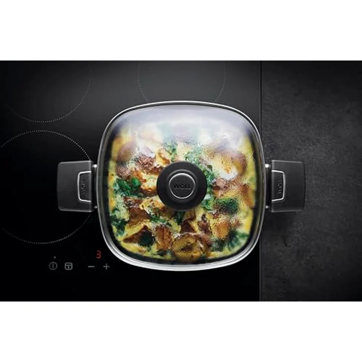 Woll Diamond Lite Kasserolle viereckig - Induktiv -, 24x24 cm, 10.5 cm hoch, 4.5 Liter, mit 2 Seitengriffen - Aluminiumguss, antihaftbeschichtet, anthrazit – Bild 5