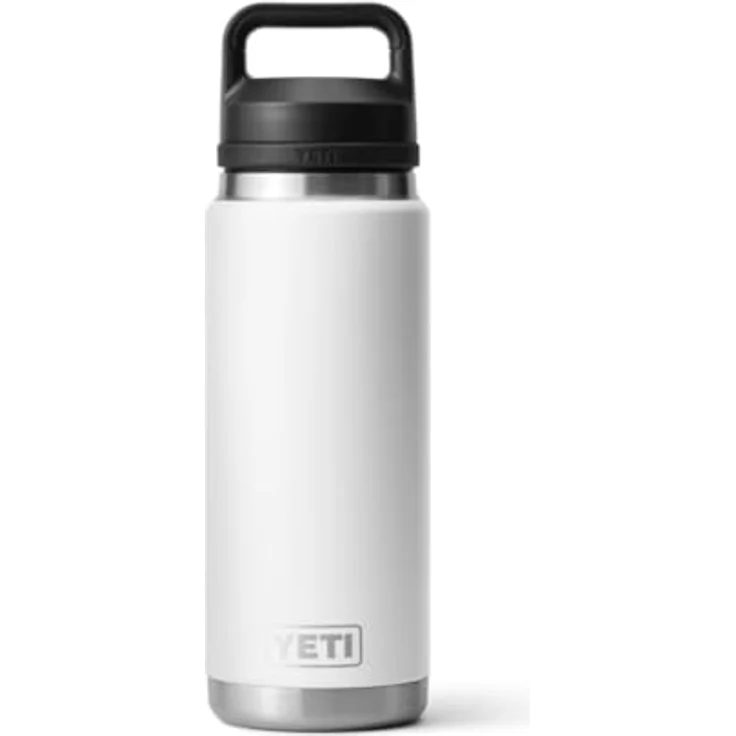 YETI Rambler Flasche 26 oz mit Chug-Verschluss, doppelwandige Vakuumisolierung, 100 % auslaufsicher, Edelstahl, White – Bild 2
