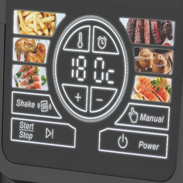 Livington Smart MultiFryer Heißluftfritteuse 5 L mit SmartSensor, 12 Automatikprogrammen und Schüttelerinnerung – fettarm kochen ohne Vorheizen – Bild 3