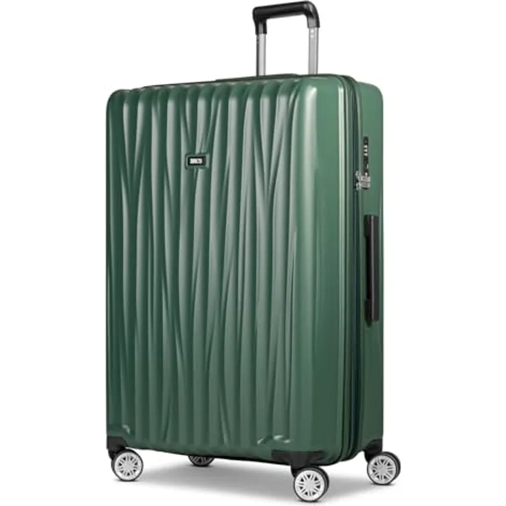 Brics Cervia 2.0, Hartschalenkoffer Trolley L 77 cm, 4 Rollen, Dehnfalte, Grün, (107 l)