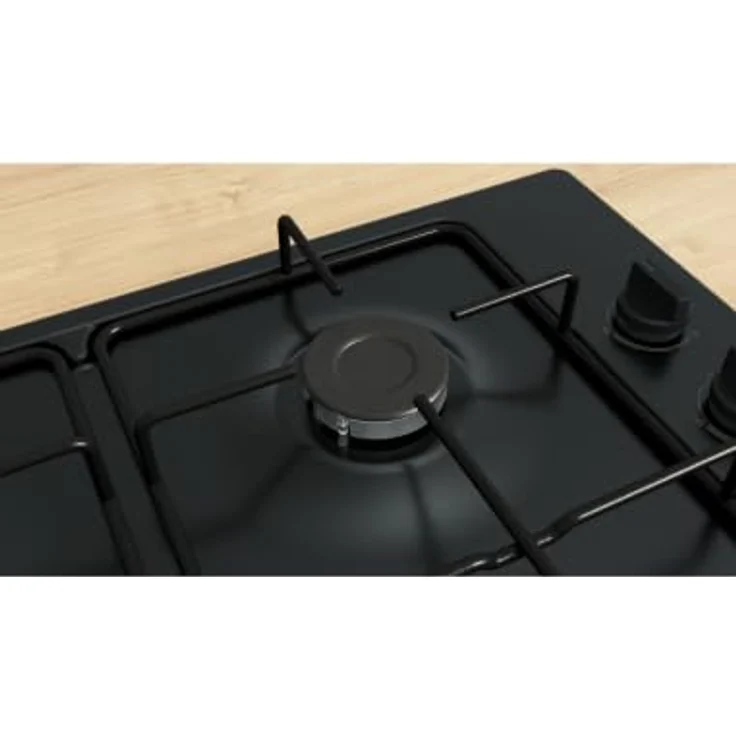 Bosch PBP6B6K80, Gaskochfeld mit 4 Flammen, 60 cm, emailliert, Schwarz, mit elektrischer Einhandzündung und Thermoelement – Bild 2