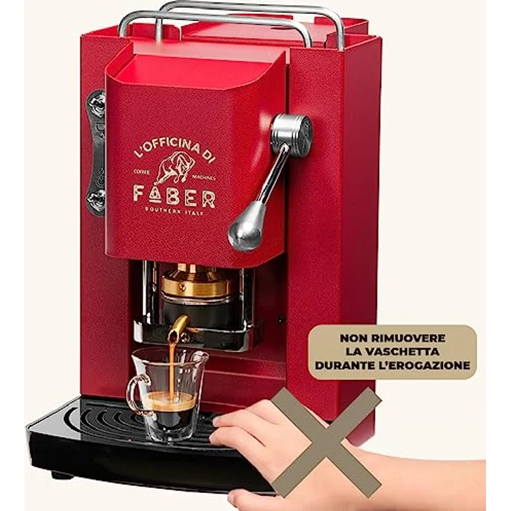 Faber Coffee Machines Pro Deluxe Espressomaschine ESE Pad 44 mm, einfache Reinigung, Tassenwärmer, schnelles Aufheizen, Chrom-Finish – Bild 8
