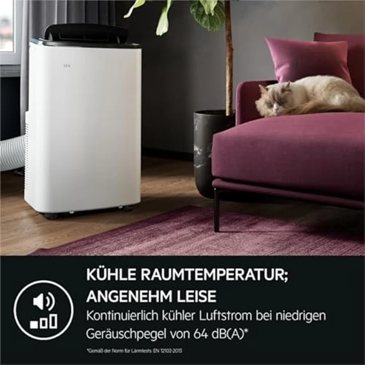 AEG Comfort 6000 AXP40U340CW, Mobiles Klimagerät BTU 14000, Weiß, energieeffiziente Kühlung, leiser Betrieb, steuerbar über AEG App, nachhaltiges Kältemittel R290 – Bild 5