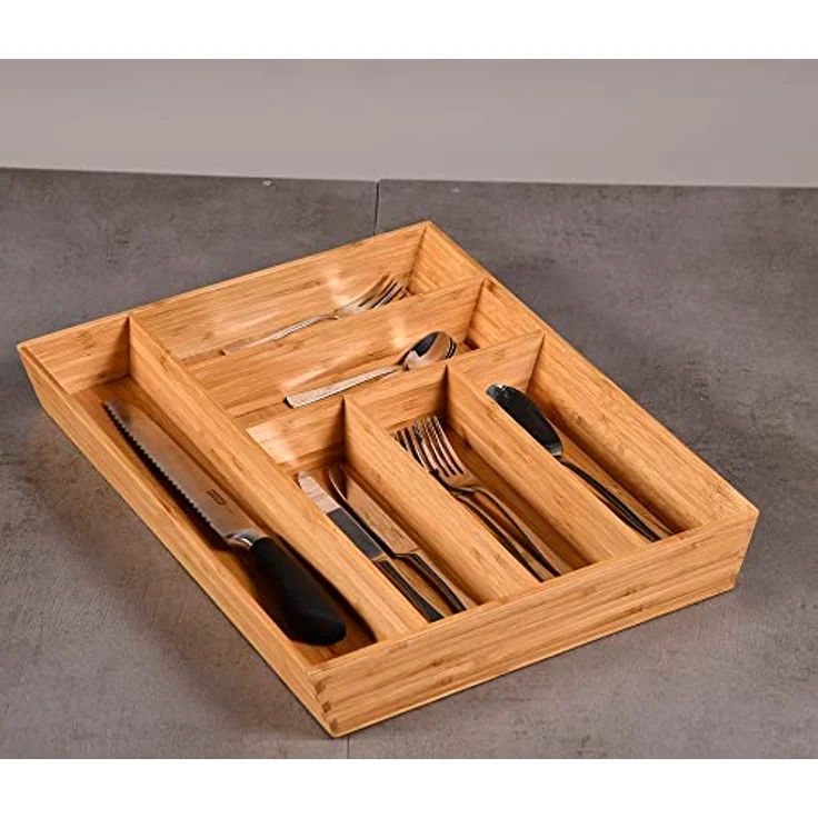 Kesper | Besteckkasten, Material: Bambus, Maße: 35 x 43 x 5 cm, Farbe: Braun | 58087 13 – Bild 3