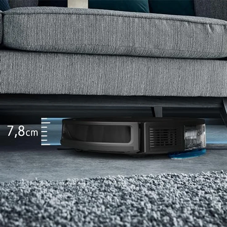 Rowenta Xplorer Serie 65+ Nass-Trocken-Saugroboter, Lasernavigation, elektronischer Wischmopp, Absaugstation, Schwarz – Bild 3