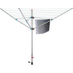 Proregal Wäschespinne Vento, Aluminium mit 3 Tragarmen, 180x180 cm, witterungs- und UV-beständig, inkl. Bodenhülse, silber