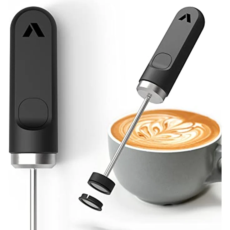 Subminimal NanoFoamer V2 Hand Milchschäumer | Mikrogeschäumte Milch für Premium Barista-Style Kaffeegetränke | AA Batteriebetriebener Milchaufschäumer für Cappuccino, Latte, Heiße Schokolade und mehr – Bild 1