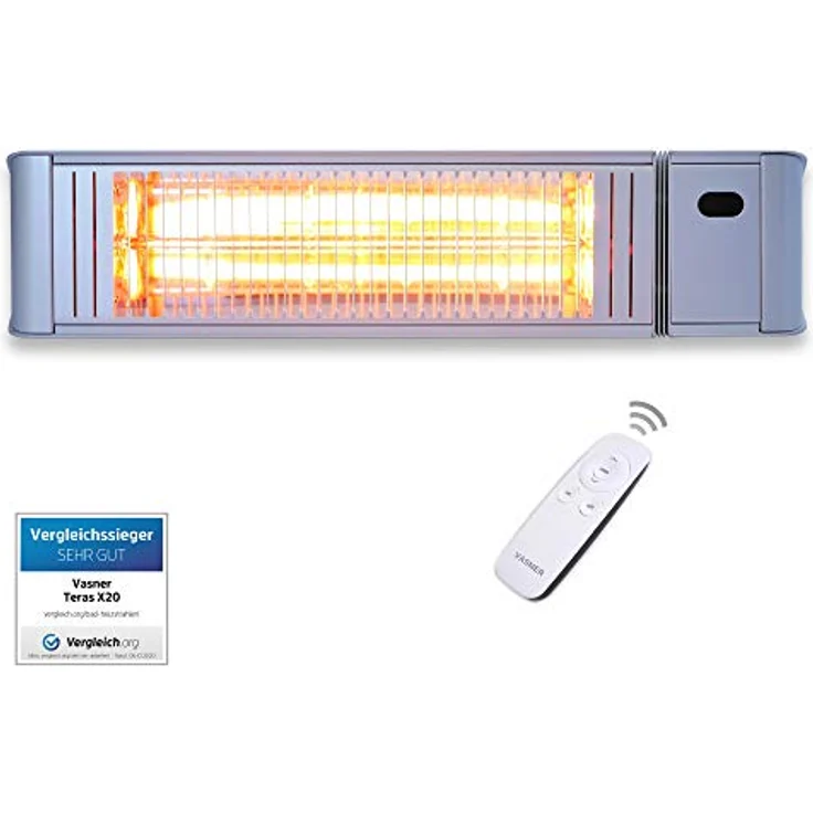 Vasner Teras X20 Infrarot-Heizstrahler silber, Heizstrahler – Bild 9