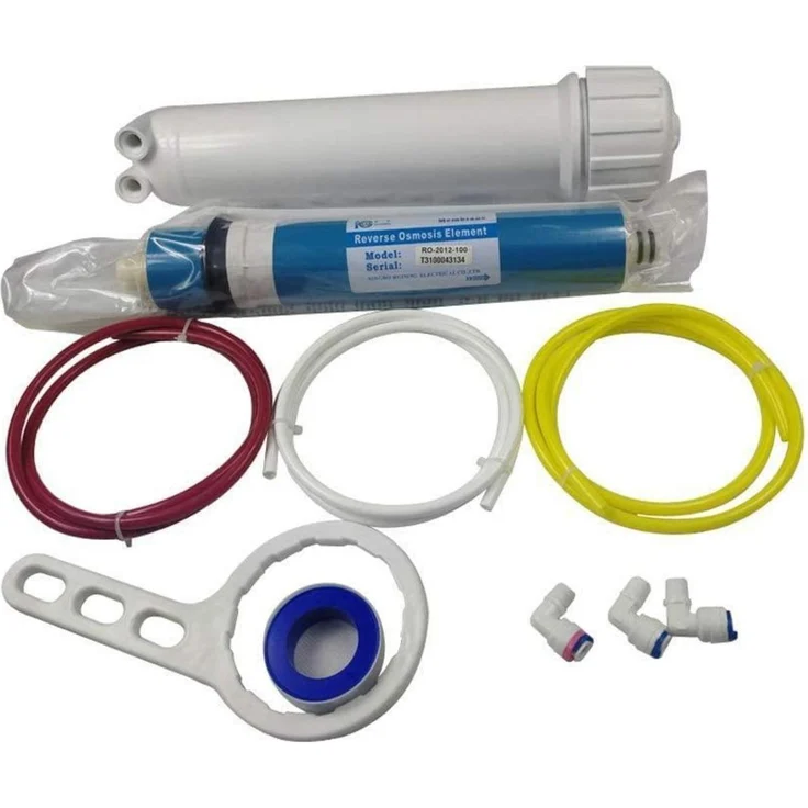 HUINING Umkehrosmosemembrangehäusesatz 100 GPD, GFK/ABS, langlebige Filtration für Haushaltswasserfiltersysteme, 24-36 Monate Lebensdauer