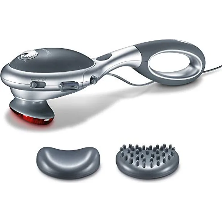 Beurer MG 70 Infrarot Massagegerät, Klopfmassage, zur Massage von Rücken, Nacken, Arme, Beine, zwei verschiedene Aufsätze, Infrarotwärmefunktion, (1er Pack)