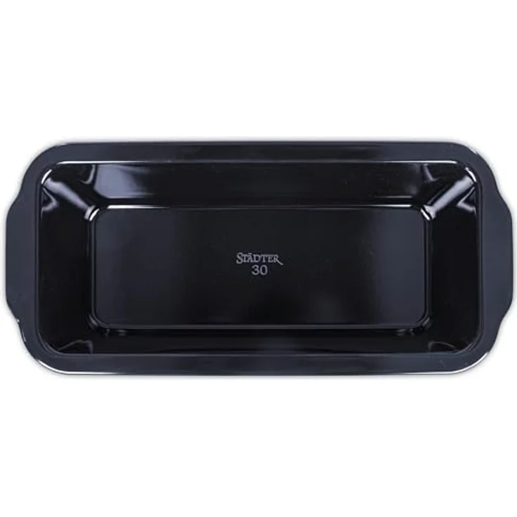 Städter Brotbackform w.l.b 30x13cm, Emaillierte Backform, Schwarz, Kratz- und schnittfest, Temperaturbeständig bis 300°C, PFAS-frei – Bild 2