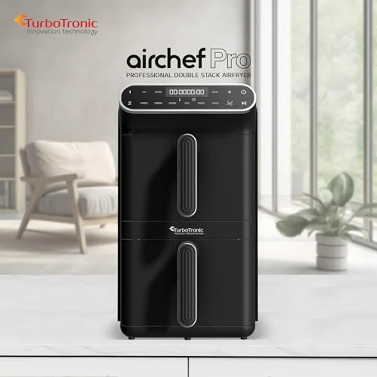 TurboTronic by Z-Line Heißluftfritteuse AF500D, 2460 W, 11 Liter Gesamtvolumen, Rapid Air-Technologie, fettarmes Frittieren ohne Öl – Bild 3