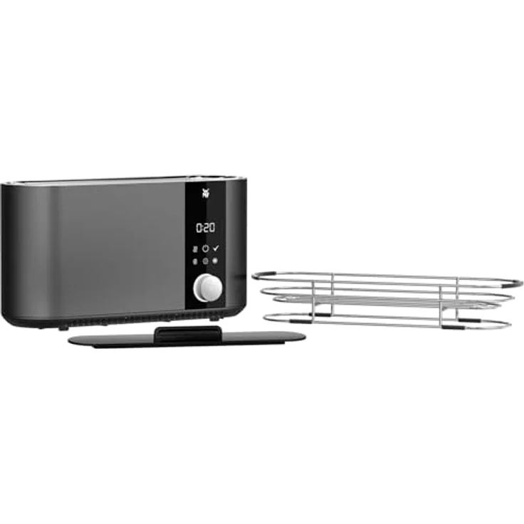 WMF Brötchen-Röstaufsatz Master, Edelstahl-Zubehör für WMF Master Langschlitztoaster mit Silikonfüßen und -griffen – Bild 5