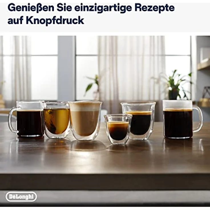 De'Longhi Magnifica Evo ECAM 292.33.SB Kaffeevollautomat mit Milchaufschäumdüse,5 Direktwahltasten für Espresso, Kaffee und Kaffeespezialitäten,intuitives Bedienfeld, 2-Tassen-Funktion, Silber/Schwarz – Bild 5