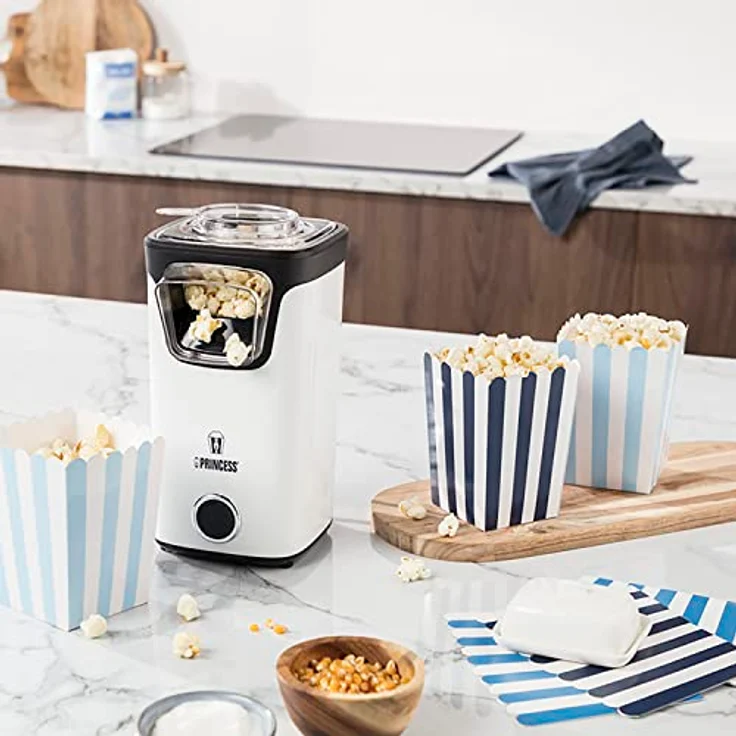 Princess Popcornmaschine - Popcorn per Heißluft, mit transparentem Deckel, Nachfüllöffnung, 1100 Watt, 292986 – Bild 6