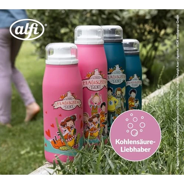 alfi KIDS ISO BOTTLE 350ml, Ida - Isoliertrinkflasche aus Edelstahl, dicht mit Drehverschluss, hält 12 Stunden heiß und 24 Stunden kalt, für Kohlensäure geeignet, BPA-frei – Bild 4