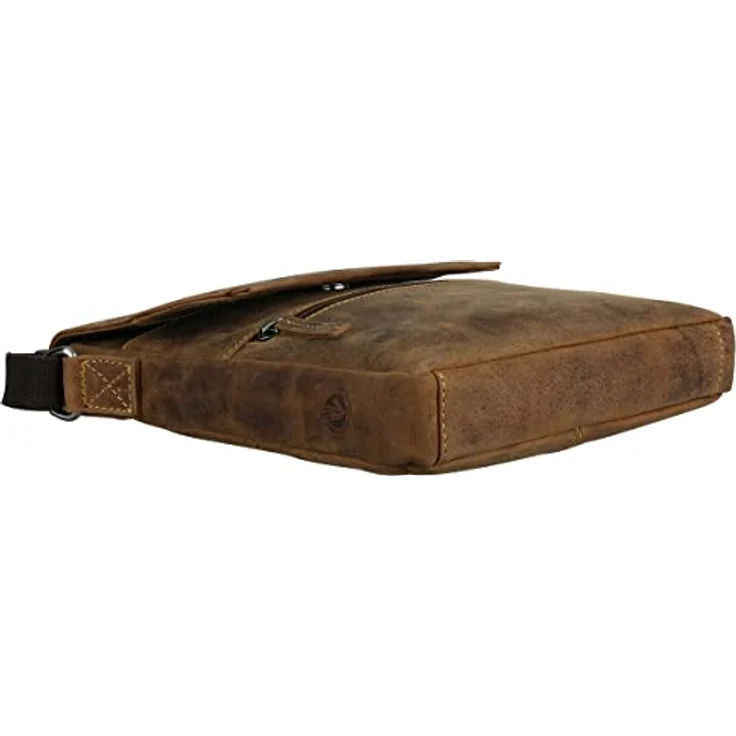 Greenburry Vintage Umhängetasche Leder, 22 cm, braun, 100% Leder – Bild 6