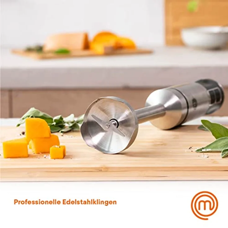 MasterChef Stabmixer Edelstahl 3 in 1, Pürierstab mit Elektrische Schneebesen & Hand Milchaufschäumer, Hand Blender mit 2 Geschwindigkeitsstufen, Zauberstab Küchengerät, Spülmaschinenfest, 600w – Bild 3