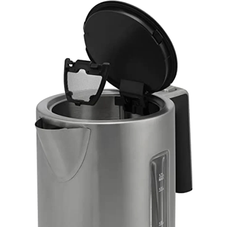 Princess Wasserkocher 3000W, kabellos, 1,7L, 360°-Basisstation, Wasserstandsanzeige, edelstahl, schwarz – Bild 4