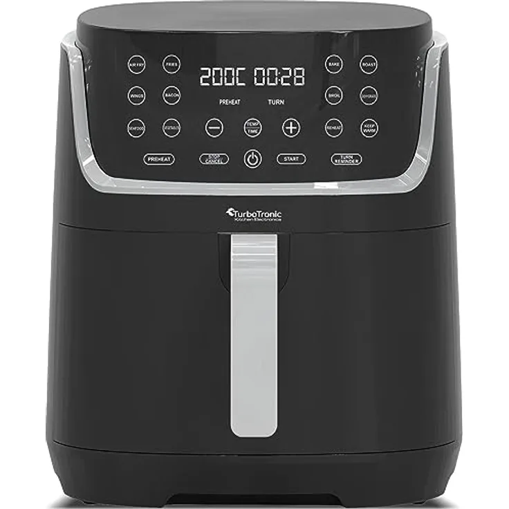 Heissluftfritteuse XL, 8 Liter - AF13D - digitale XL Heißluftfritteuse, 13 Programme, Airfryer, große Fritteuse ohne Fett/Öl, 80°C - 200°C Airfryer Luftfritteuse Air Friteuse Power schwarz
