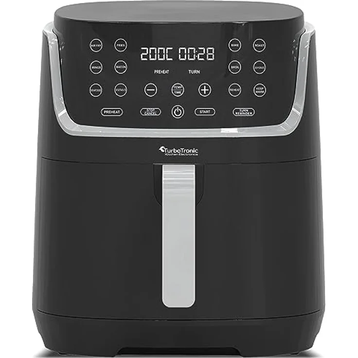 Heissluftfritteuse XL, 8 Liter - AF13D - digitale XL Heißluftfritteuse, 13 Programme, Airfryer, große Fritteuse ohne Fett/Öl, 80°C - 200°C Airfryer Luftfritteuse Air Friteuse Power schwarz – Bild 1