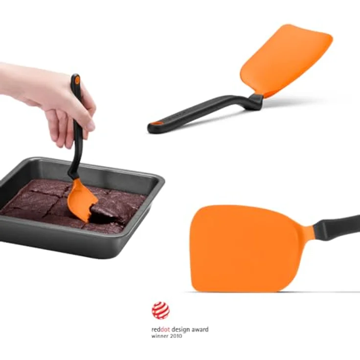 Dreamfarm Mini CHOPULA Pfannenwender, flexibler Nylon Wender in Rot, hitzebeständig bis 250°C, spülmaschinenfest, BPA-frei – Bild 2