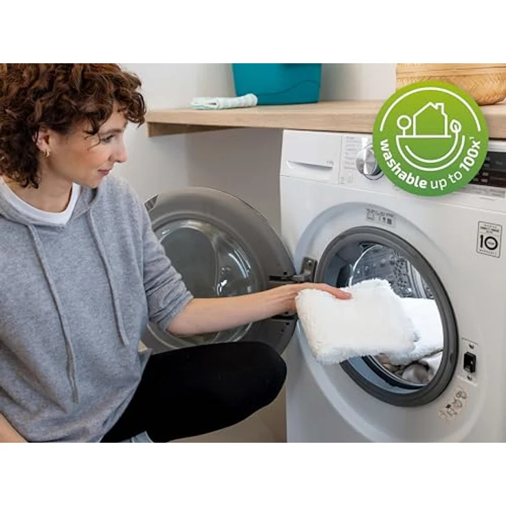 Leifheit SUPERDUSTER Floor, Staubwischer mit Rundum-Staubbezug aus Mikrofaser, waschbar, für alle Hartböden, 148 cm Stiel, 360°-Gelenk – Bild 5
