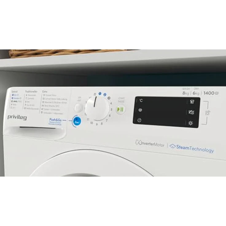 Privileg Waschtrockner PWWTV X 8645 DE, 8 kg, 6 kg, 1400 U/min, Mehrfachwasserschutz+ – Bild 4