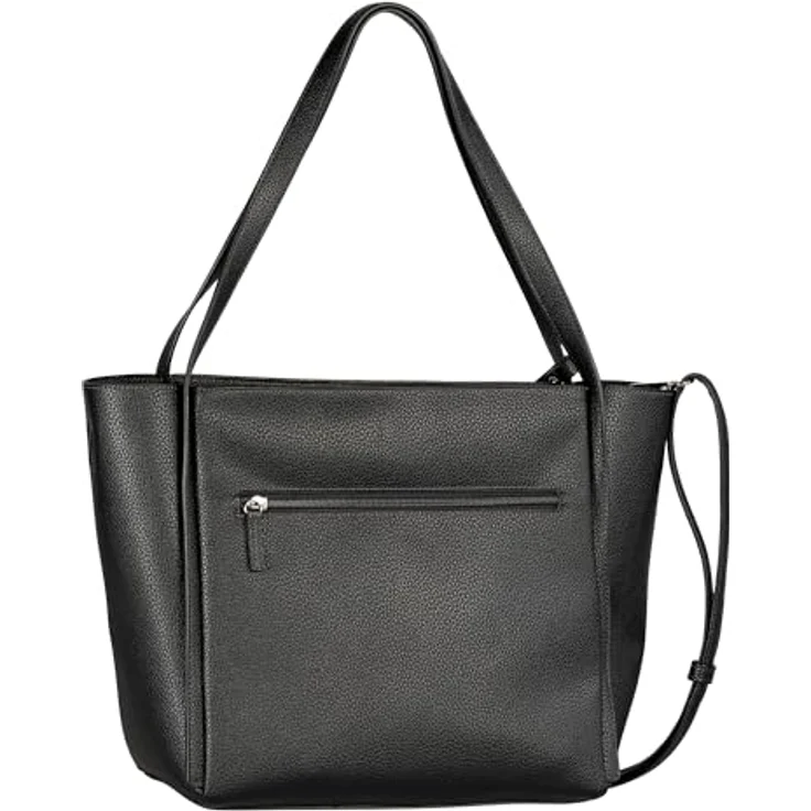 TOM TAILOR Shopper Zip Shopper Set, 2-tlg. in Schwarz mit abnehmbarem Schulterriemen und Utensilientasche – Bild 2