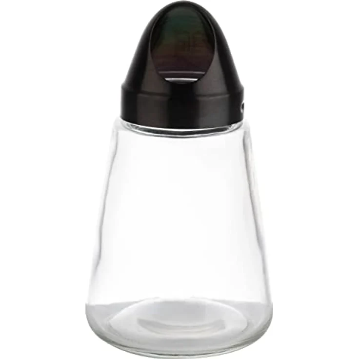 APS Snackspender Glas/Edelstahl, 350 ml, schwarz, Made in Germany, hygienisch und geschmacksneutral – Bild 1