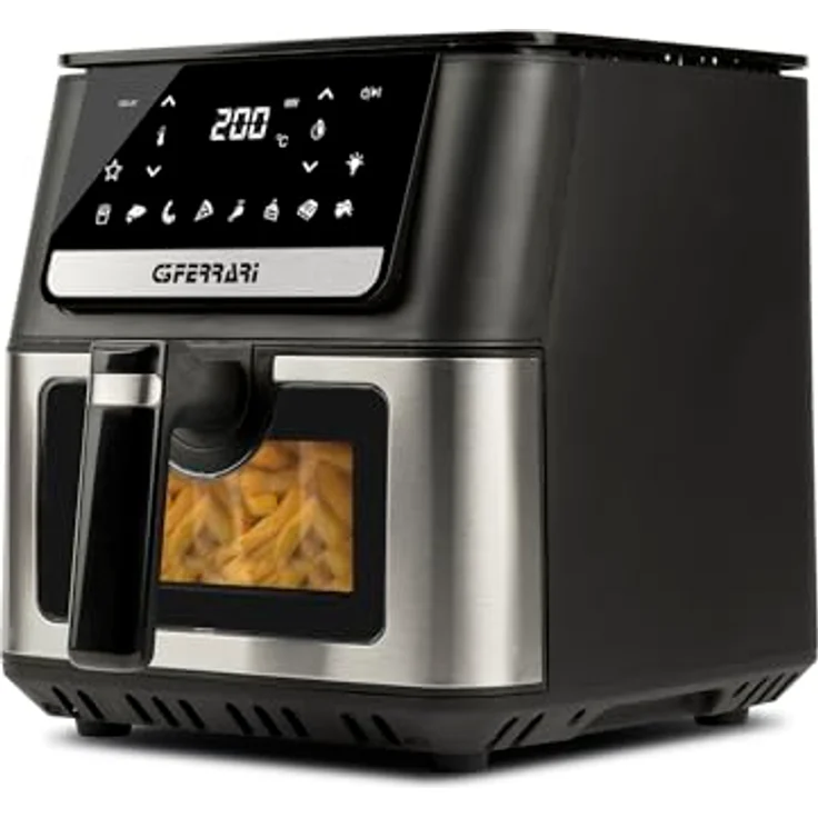 G3 Ferrari G10207 Heißluftfritteuse, 6,5 Liter, 1700 W, 40–200 °C, 60-Minuten-Timer mit Digitalanzeige, 8 Programme, Antihaftbeschichtet – Bild 1