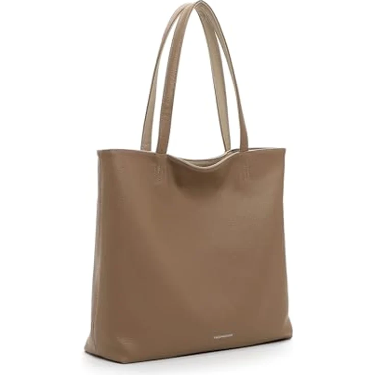 EMILY & NOAH Shopper E&N Eva, Damen Tasche aus Feinsynthetik mit abnehmbarem Umhängeriemen, zweifarbig, Echtleder-Optik – Bild 5