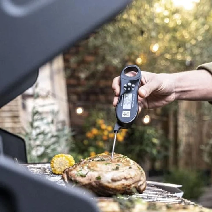 Zwilling BBQ+ Digitales Thermometer, Kerntemperatur in 2-4 Sekunden, magnetisch, wasserdicht, Li-Ionen-Akku, USB-Ladekabel – Bild 2