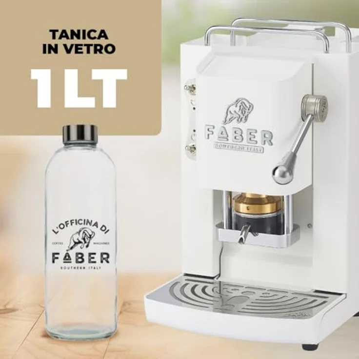 Faber Coffee Machines Kaffeepadmaschine Pro Deluxe 3.0 Chrom, ESE-Pad-kompatible Espressomaschine mit hygienischem Glas-Wassertank und magnetisch abnehmbarer Brühgruppe – Bild 4