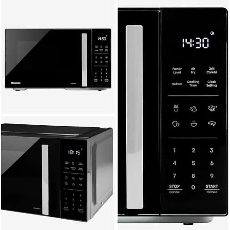 Hisense H23MOBS5HC, Mikrowelle mit Grill und Heißluft, 23 l, 900 W, Schwarz, Touch-Bedienung, 6 Automatikprogramme – Bild 15