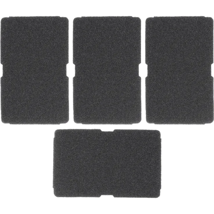 McFilter Ersatzfilter Schwammfilter, 4 Stück für Beko 2964840100, DPU 7340, DPU 7404, Blomberg TKF7451, Grundig Edition 70, abwaschbar, schwarz